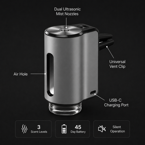 Smart Car Aroma Diffuser – Long-Lasting Fresh Scent for Your Car